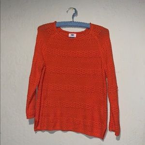 Orange knit sweater